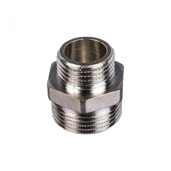 Ниппель переходной 1" х 1/2" GF, наружная резьба, никелированная латунь