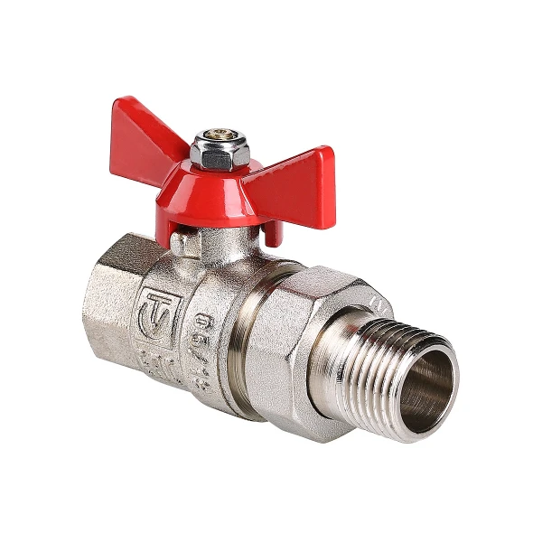 Кран шаровый с американкой VALTEC 1/2" В/Н  бабочка VT.227.N.04